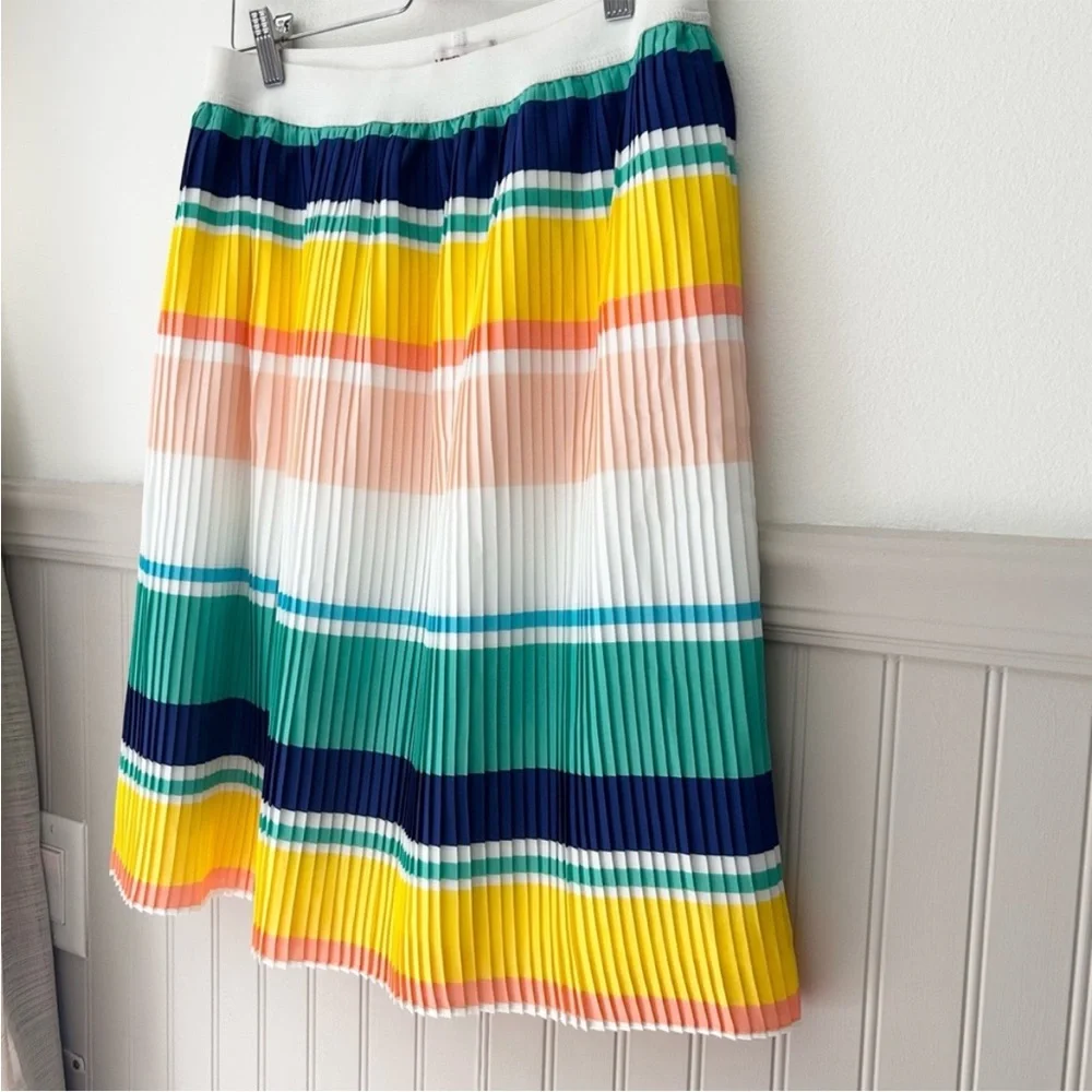 Merona Size Medium Multicolor Colorful Striped A-Line Skirt